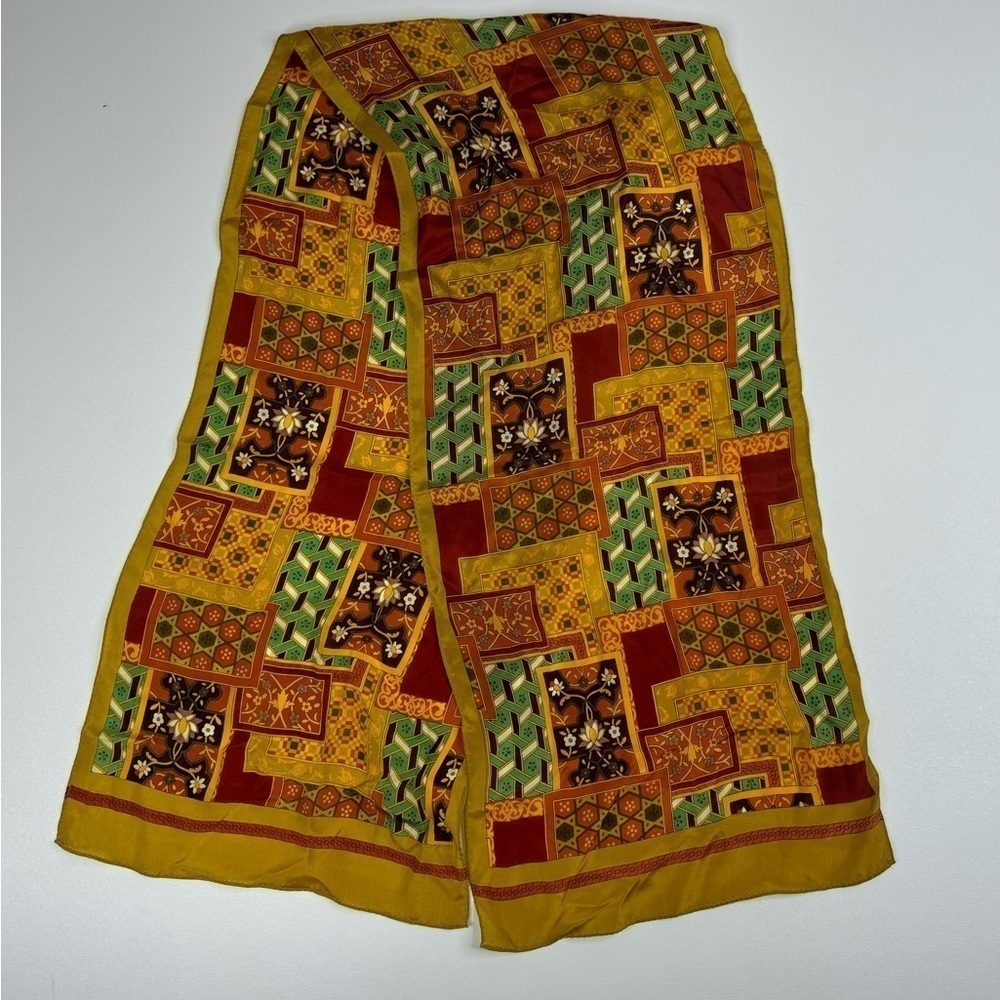 VTG Arthur Sackler M. Gallery 100% Silk Scarf Design By Vincente Minetti